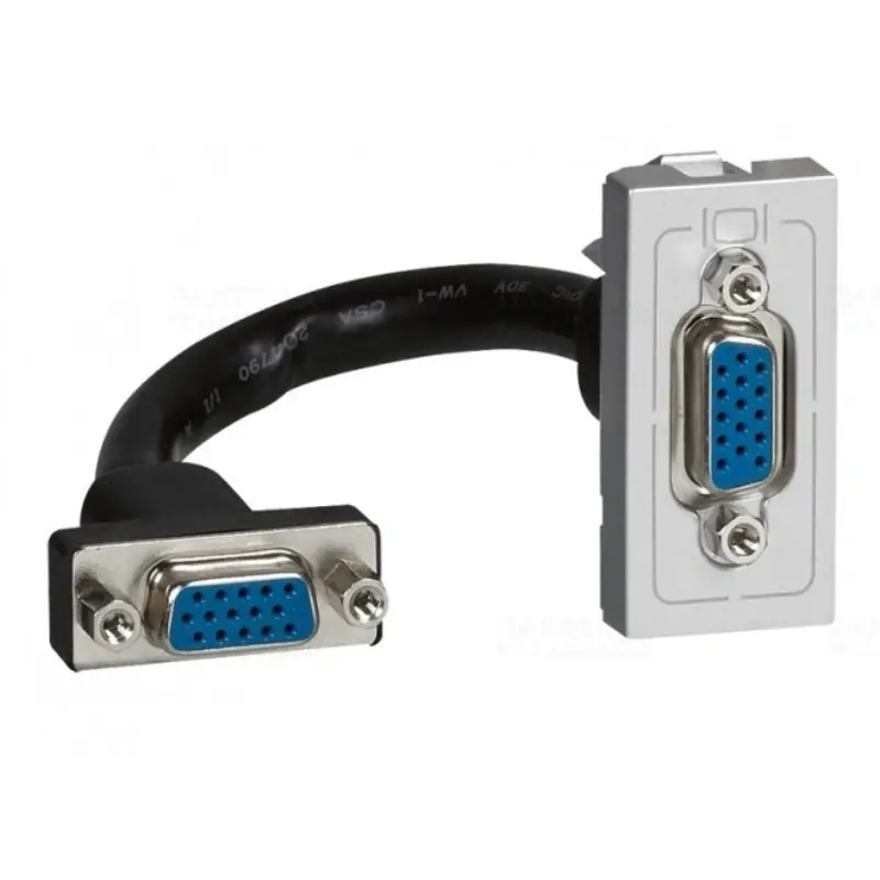 Legrand 079377 Program Mosaic HD15 bemenet, elővezetékezett, 1 modulos, alumínium Olcsó