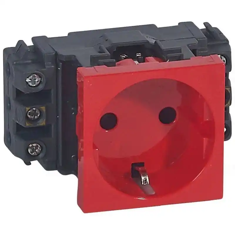 Vedd meg most Legrand 077611 Program Mosaic DLP csatlakozóaljzat, sínezett, csavaros, piros