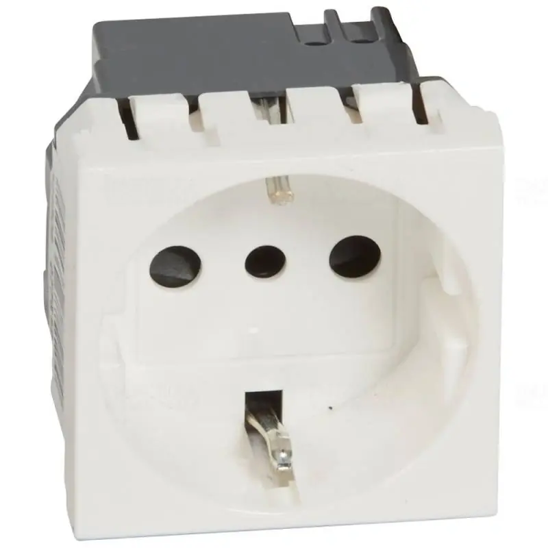 Legrand 077512 Program Mosaic csatlakozóaljzat német-olasz szabvány, 2modul, 10A, fehér Korlátozott ajánlat