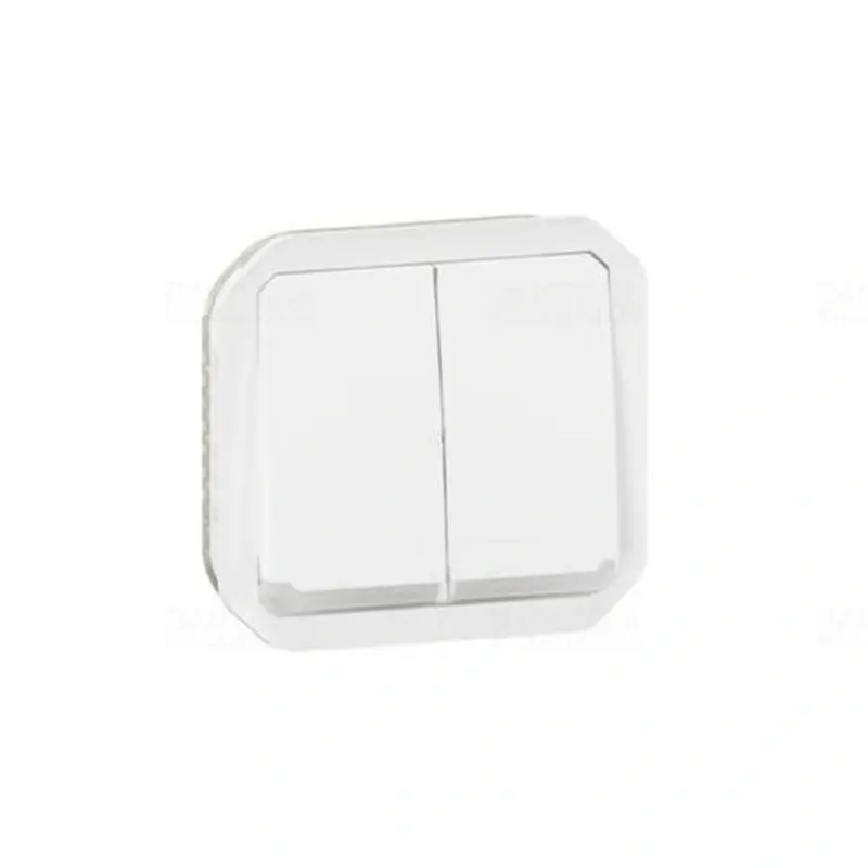 Plexo 55 kettős váltókapcsoló jelzőfénnyel 10A, fehér 069626L Legrand Pénzvisszafizetés