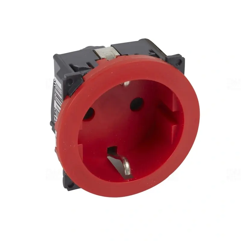 Kiárusítás Legrand 067145 Céliane 2P+F földelt csatlakozóaljzat, reteszelt, piros