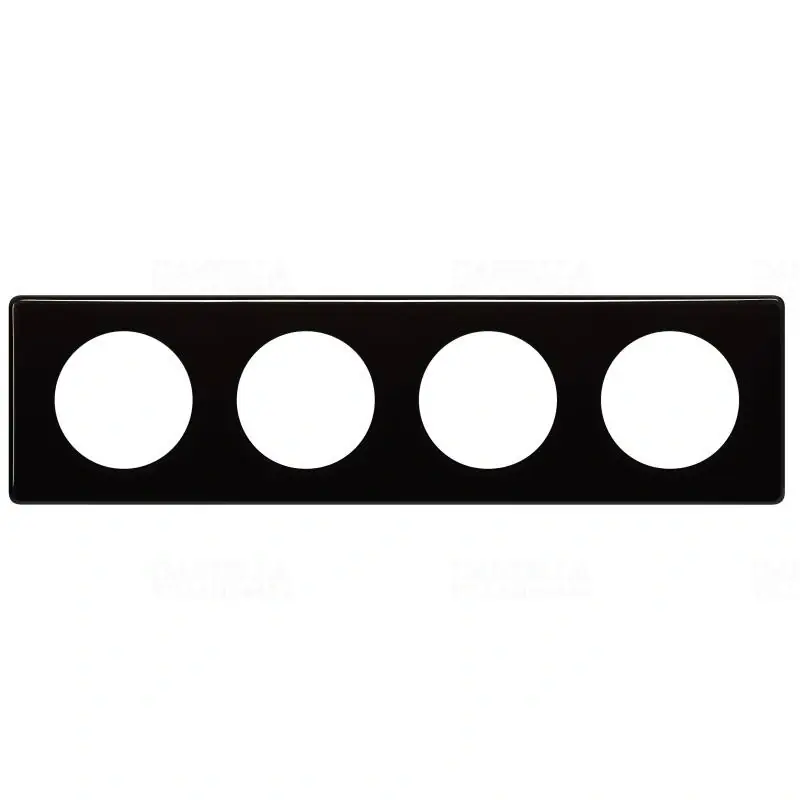 Autentikus Legrand 066684 Céliane 4-es keret, fekete lakk