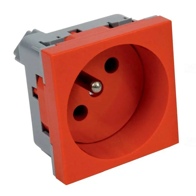 Quadro moduláris 2P+F Francia dugalj piros (2 modulhely), QP 45X45 BB Kopos Rendeld meg most