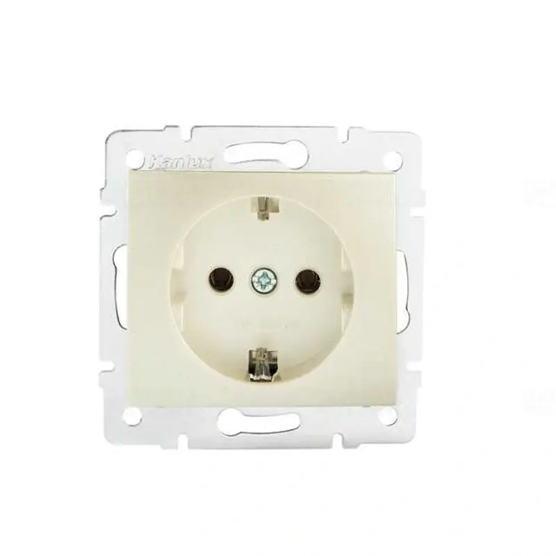 Ajánlat DOMO 01-1220-130 gyöngyház schuko földelt dugalj, tűzbiztos műanyag Kanlux 24967