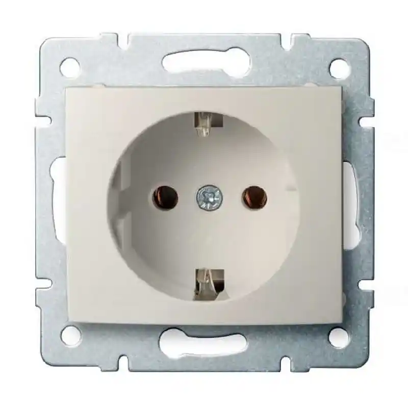 Újdonság LOGI 02-1220-103 2p+f dugaszoló aljzat krém Kanlux 25145