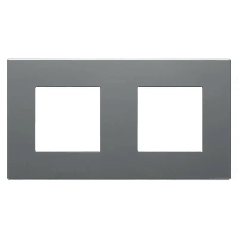 DAHLIA sötétszürke keret 2-es vízszintes/függőleges GW35902AD Gewiss Pénzvisszafizetés