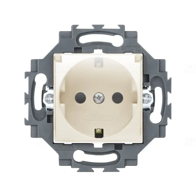 DAHLIA elefántcsont 2P+F (GYV) biztonsági zsalus csatlakozóaljzat csapfedeles GW35203Y Gewiss Expressz szállítás