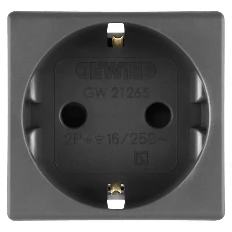 GW.2+f csatlakozó aljzat mechanizmus fekete 21265 Autentikus