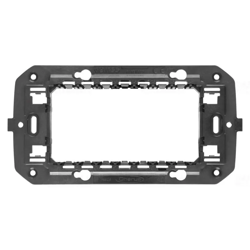 Francia szabvány szerinti szerelőkeret, 4 férőhely, csavaros rögzítés, 57mm középpont távolság Chorus GW16824 Gewiss Prémium