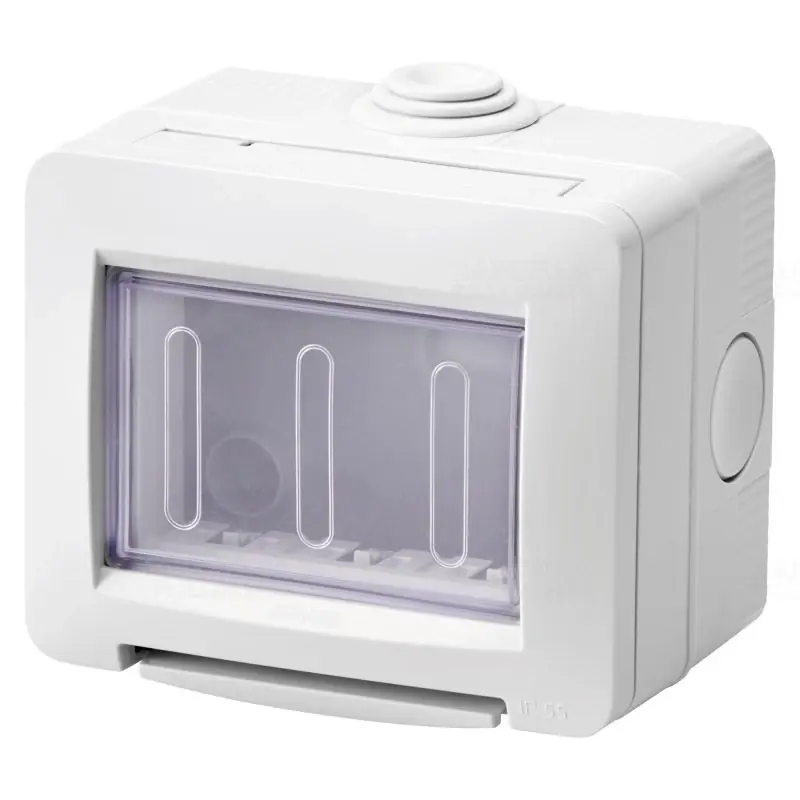 Kedvezmény Chorus szürke Szerelvénydoboz falon kívüli, IP55 3 modulos GW16513 Gewiss