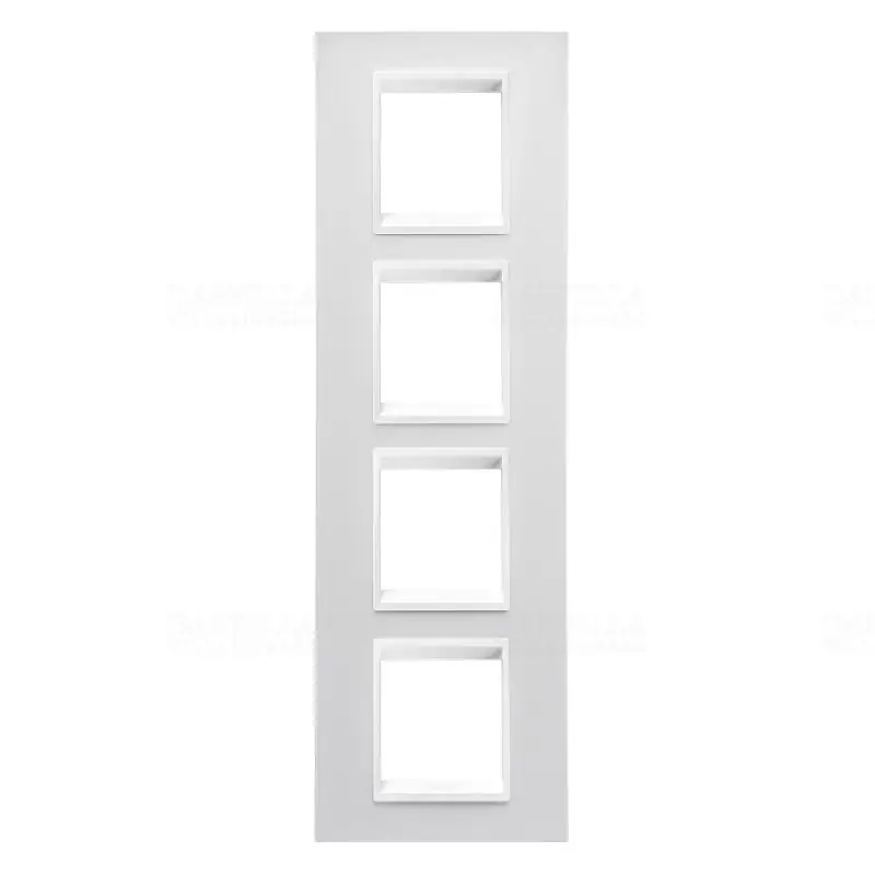 Olcsó Chorus LUX monokróm tejfehér 4-es függőleges keret (2+2+2+2 modul) GW16229YB Gewiss