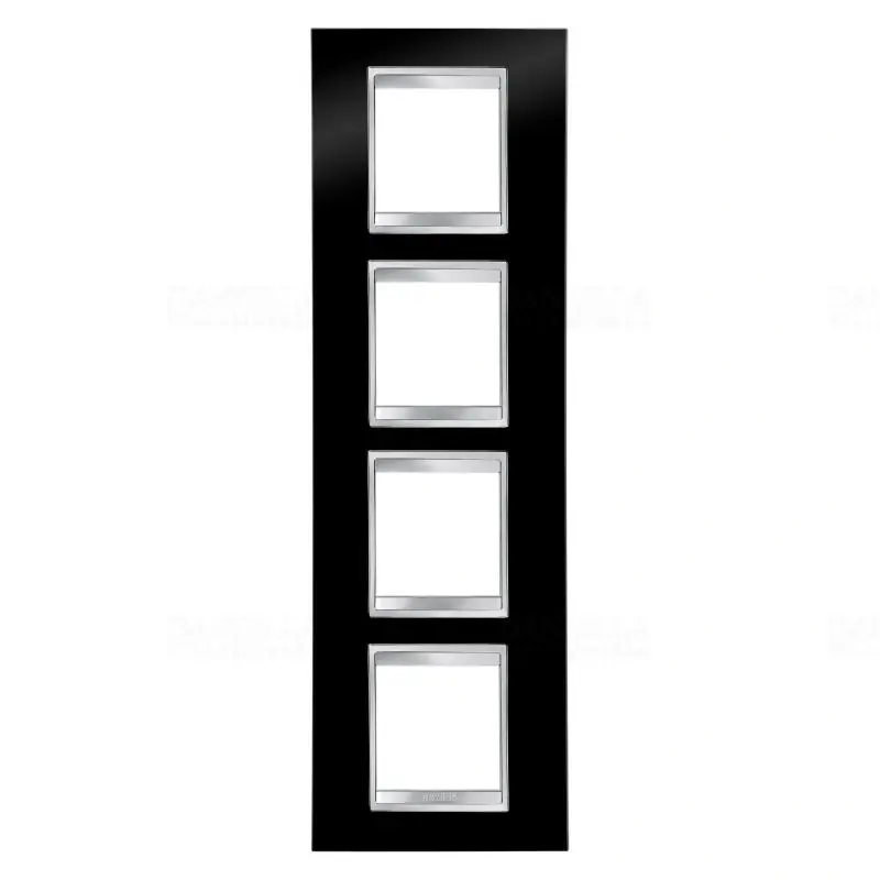 Chorus LUX tinta fekete 4-es függőleges keret (2+2+2+2 modul) GW16229TN Gewiss Pénzvisszafizetés