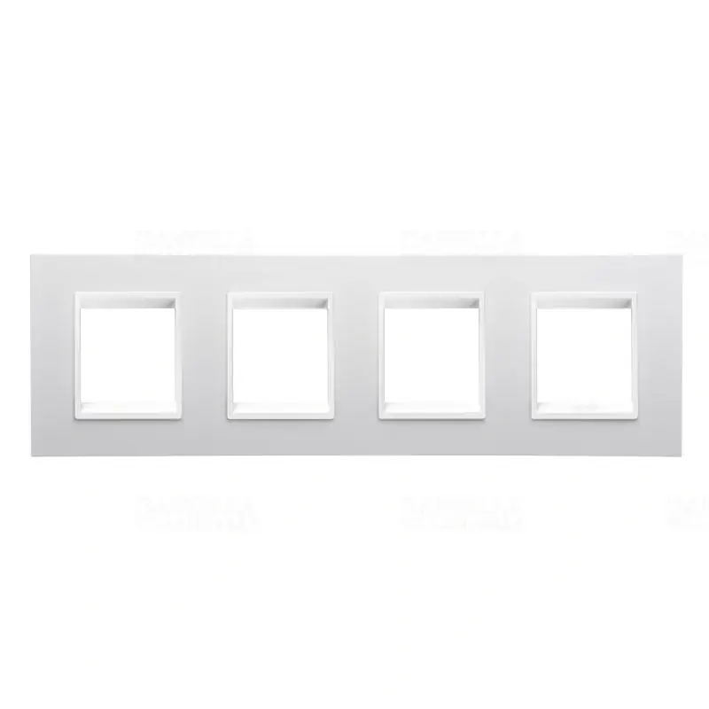 Alacsony ár Chorus LUX monokróm tejfehér 4-es vízszintes keret (2+2+2+2 modul) GW16228YB Gewiss