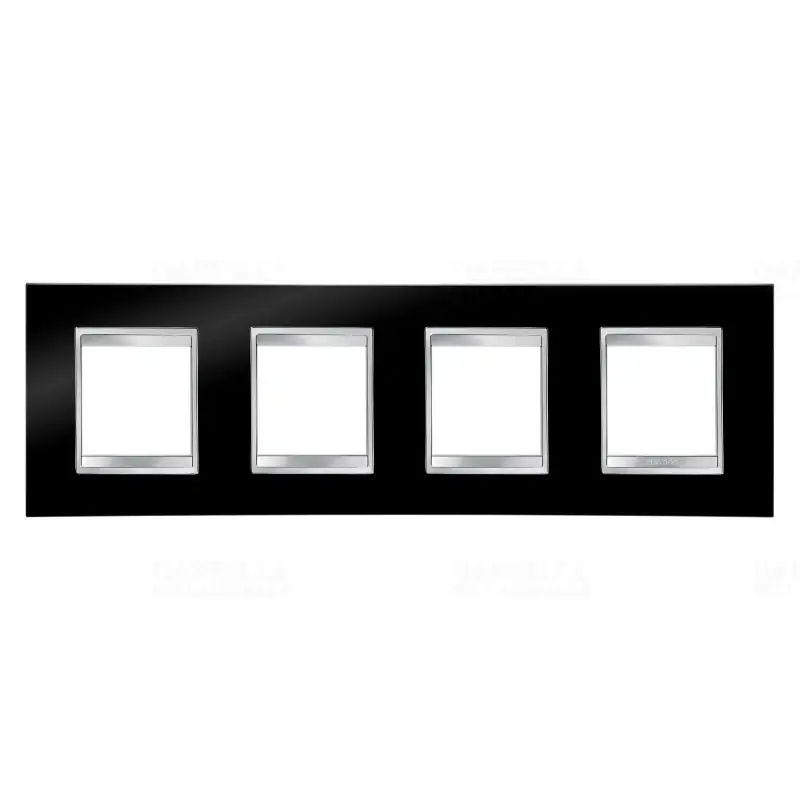 Eredeti Chorus LUX tinta fekete 4-es vízszintes keret (2+2+2+2 modul) GW16228TN Gewiss