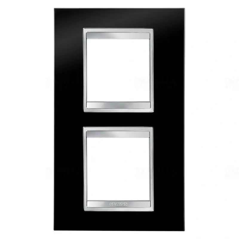 Autentikus Chorus LUX tinta fekete 2-es függőleges keret (2+2 modul) GW16224TN Gewiss