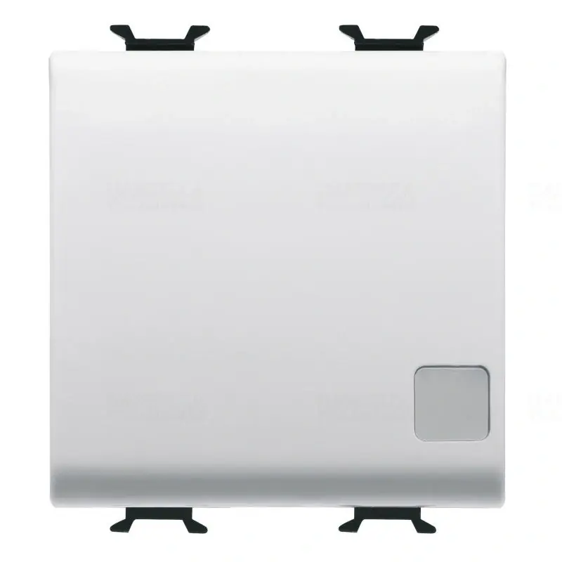 Kiváló minőség Chorus matt fehér Nyomógomb jelzőfényezhető, cserélhető szimbólum lencsével, NO 16A, 2 modulos GW15173 Gewiss