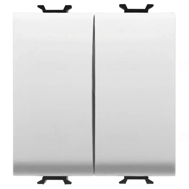 Expressz szállítás Chorus matt fehér (106+N101) Váltókapcsoló + nyomógomb 2 modulos 16AX GW15159F Gewiss