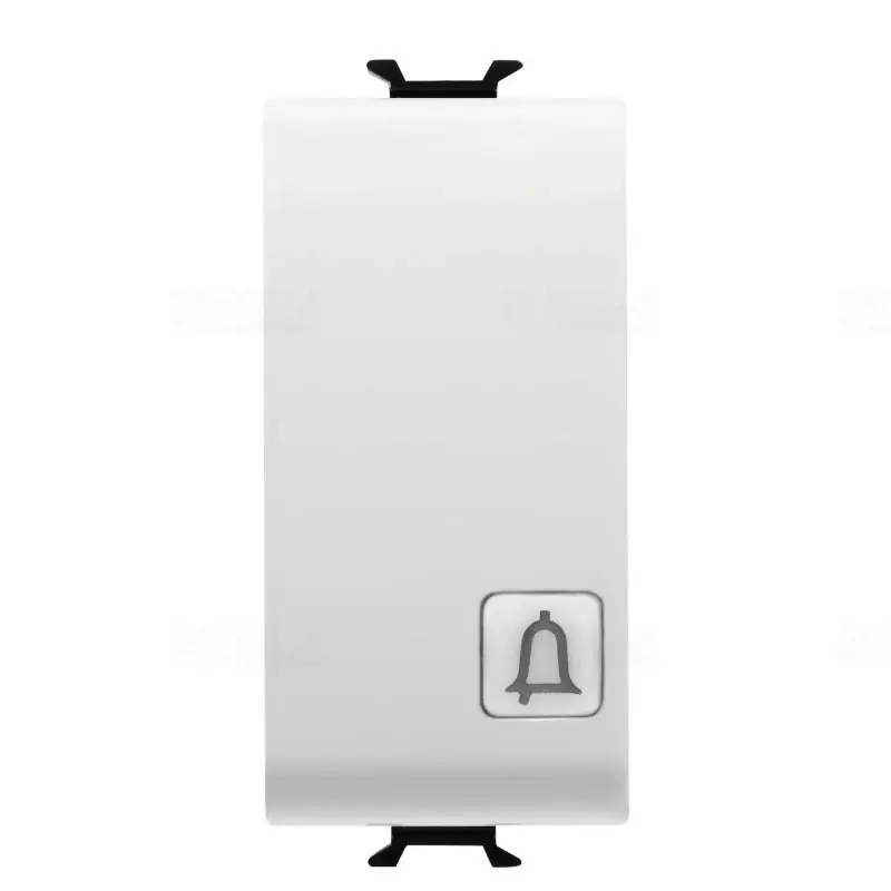 Chorus matt fehér Nyomógomb jelzőfényezhető, cserélhető szimbólum lencsével csengő jellel, NO 16A, 1 modulos GW15153 Gewiss Népszerű