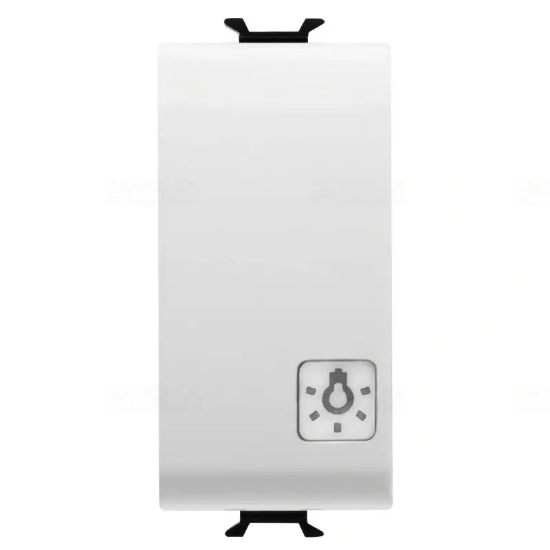 Chorus matt fehér Nyomógomb jelzőfényezhető, cserélhető szimbólum lencsével, lámpa jellel, NO 16A, 1 modulos GW15151 Gewiss Kedvezmény