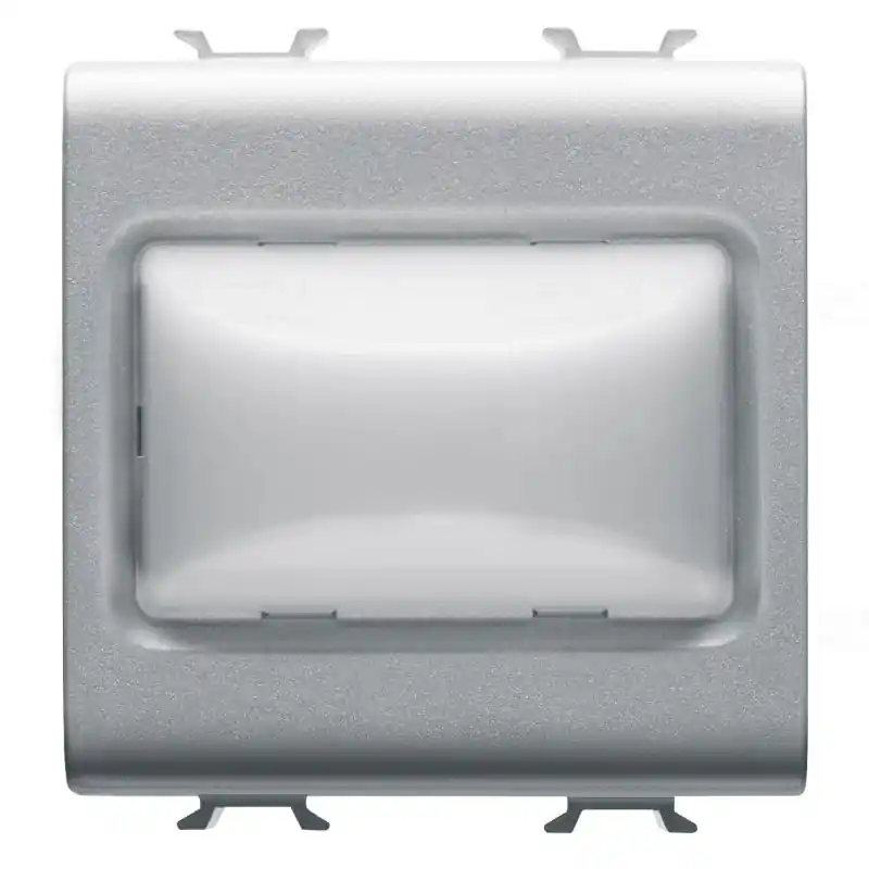 Chorus titánium Domború jelzőlámpa, opál 12V AC/DC / 230V AC 50/60Hz 2 modulos GW14631 Gewiss Gyors szállítás