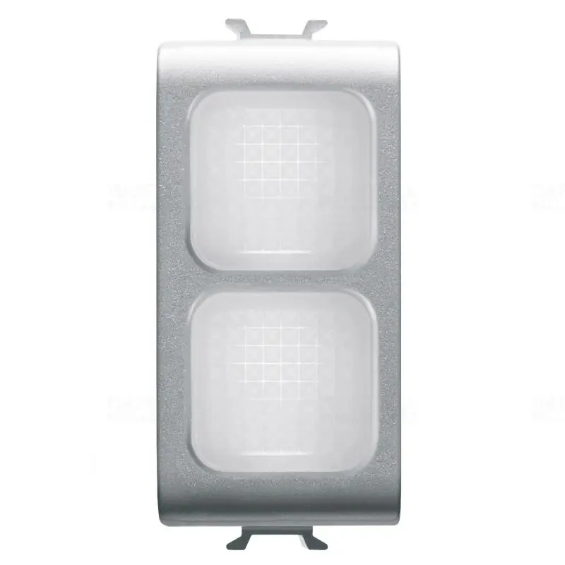 Eredeti Chorus titánium Dupla jelzőlámpa, opál 1 modulos GW14628 Gewiss