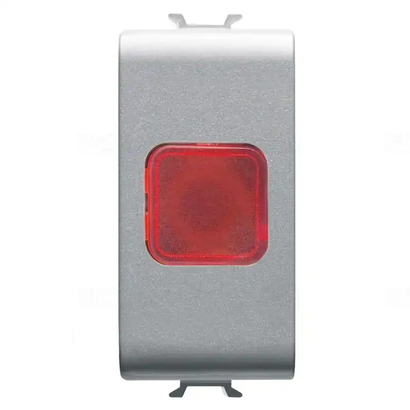 Chorus titánium Szimpla jelzőlámpa, piros 1 modulos GW14623 Gewiss Vedd meg most