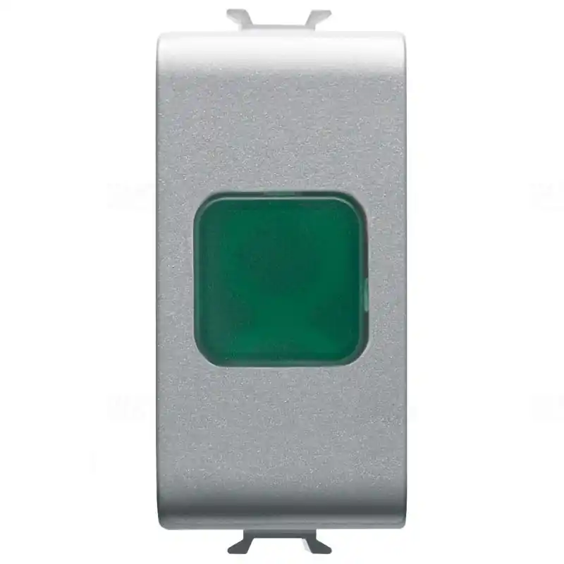 Autentikus Chorus titánium Szimpla jelzőlámpa, zöld 1 modulos GW14622 Gewiss