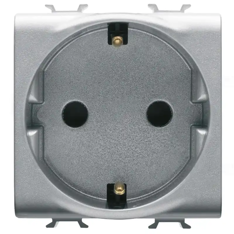 Prémium Chorus titánium 2P+F GYV csatlakozóaljzat, rugós, 2 modulos GW14241F Gewiss