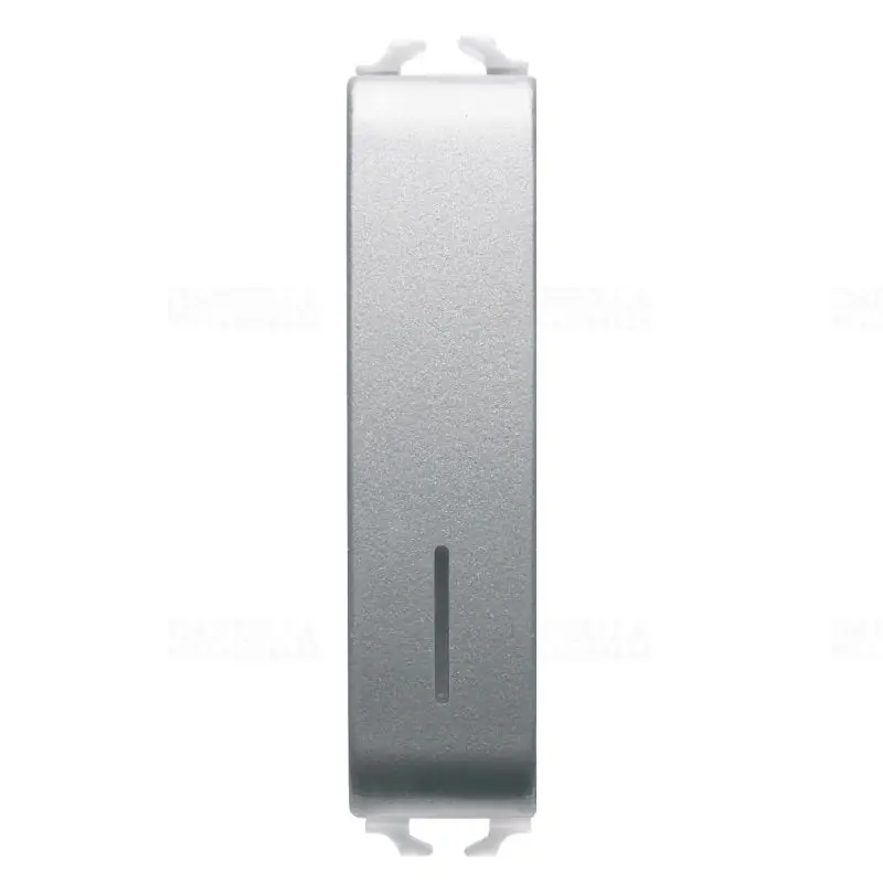 Chorus titánium (101) Egypólusú kapcsoló, jelzőfényezhető 1/2 modulos 10AX GW14022 Gewiss Prémium