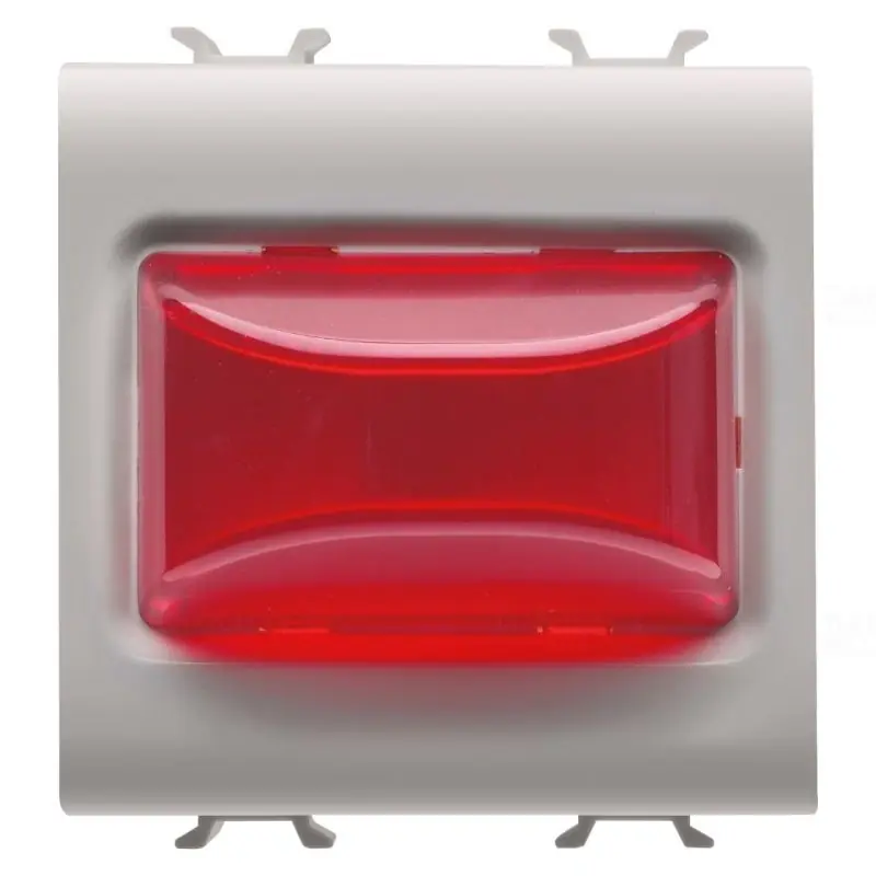 Chorus természetes bézs Domború jelzőlámpa, piros 12V AC/DC / 230V AC 50/60Hz 2 modulos GW13633 Gewiss Biztonságos fizetés