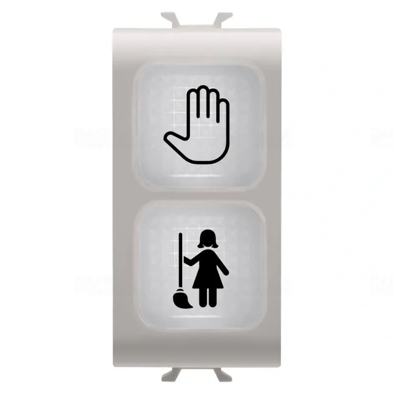 Alacsony ár Chorus természetes bézs Dupla jelzőlámpa, opál (Ne zavarjanak+takarítást kérek) 1 modulos GW13736 Gewiss