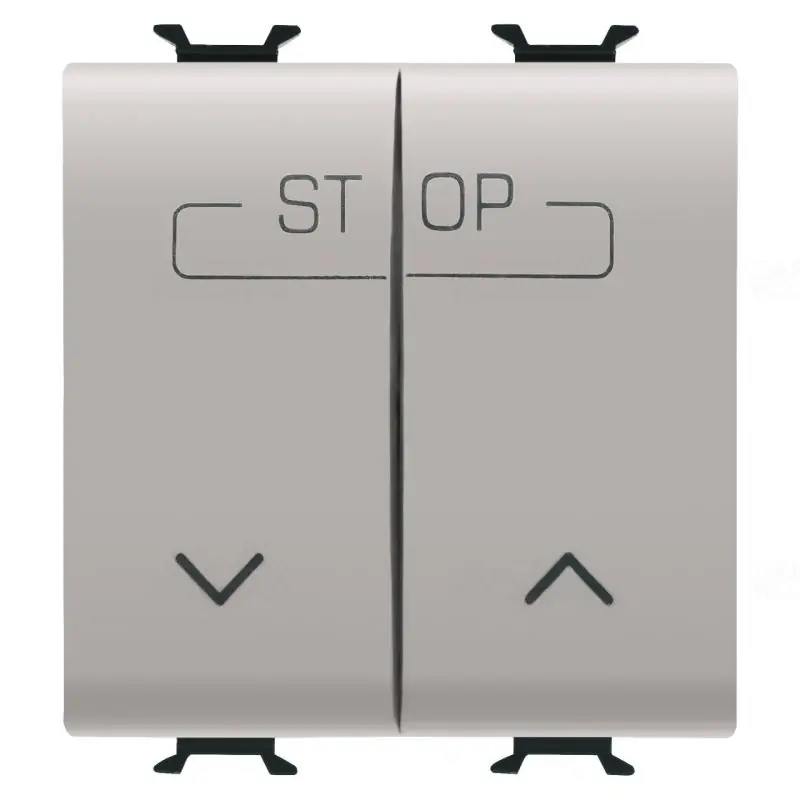 Chorus természetes bézs Dupla nyomógomb, fel-le-stop szimbólummal, 1P NO 16A, rugós 2 modulos GW13160F Gewiss Népszerű