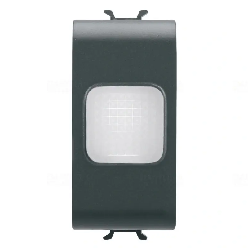 Chorus matt fekete Szimpla jelzőlámpa, opál 1 modulos GW12621 Gewiss Korlátozott ajánlat