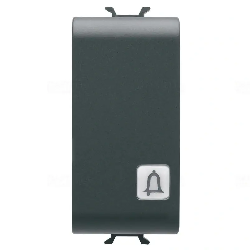 Chorus matt fekete Nyomógomb jelzőfényezhető, cserélhető szimbólum lencsével csengő jellel, NO 16A, 1 modulos GW12153 Gewiss Vedd meg most