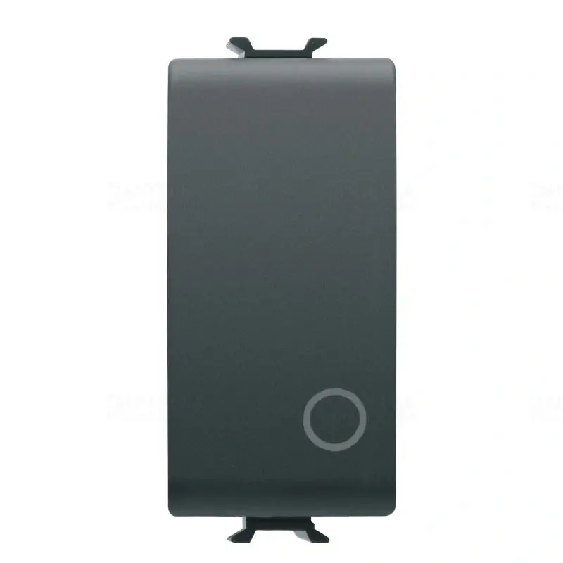 Chorus matt fekete Nyomógomb szimbólummal, 2P NO 16A, 1 modulos GW12134 Gewiss Olcsó