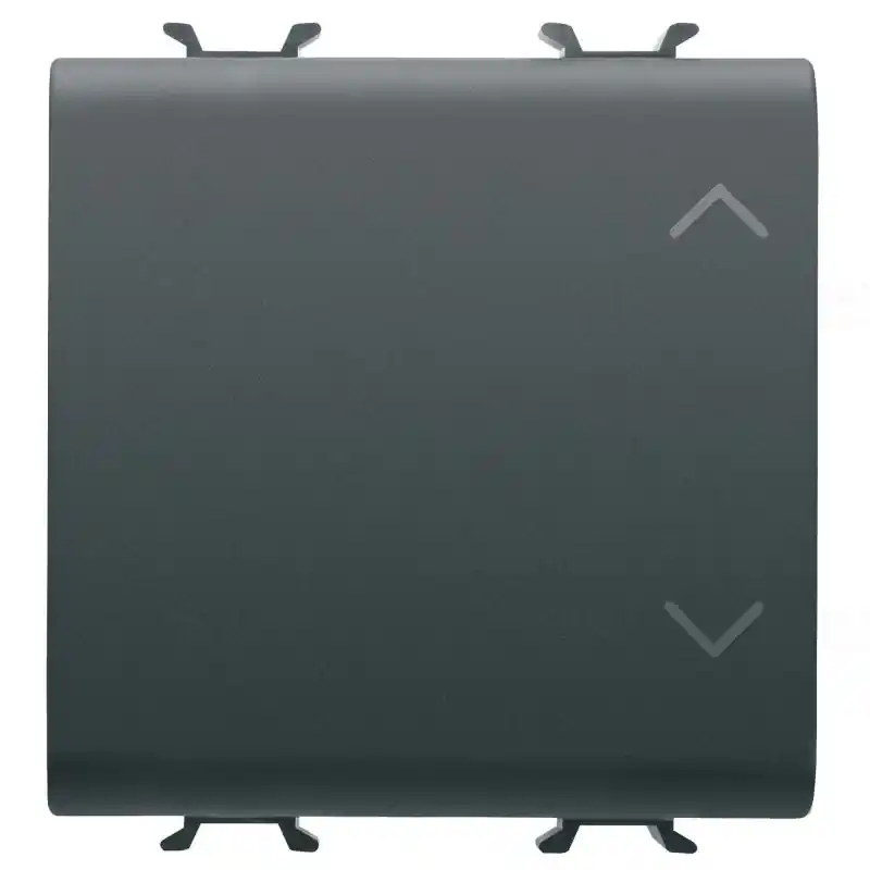 Újdonság Chorus matt fekete Háromállású (redőny) kapcsoló, Fel-le szimbólummal 2 modulos GW12123 Gewiss