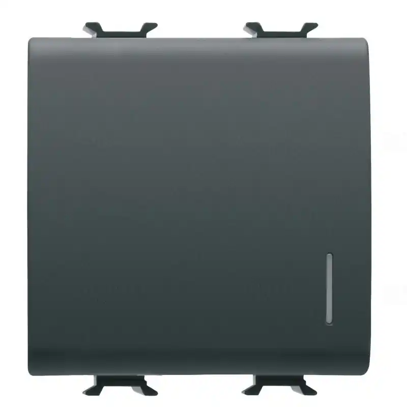 Csak ma Chorus matt fekete (106) Váltókapcsoló, jelzőfényezhető 2 modulos 16AX GW12072 Gewiss