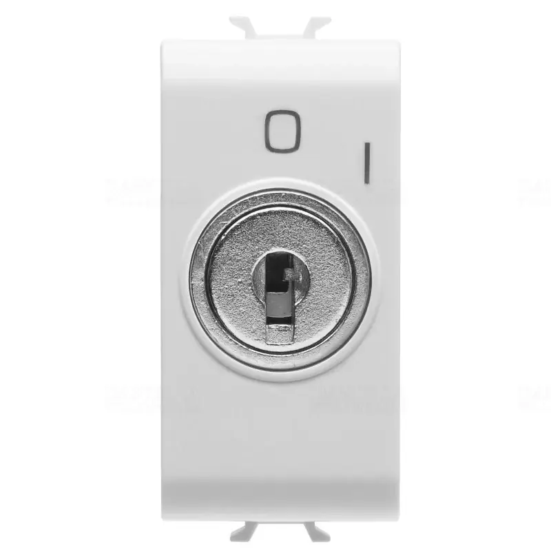 Chorus fényes fehér Nyomógomb kulcsos, 2P NO 10A, 1 modulos GW10145 Gewiss Utolsó esély