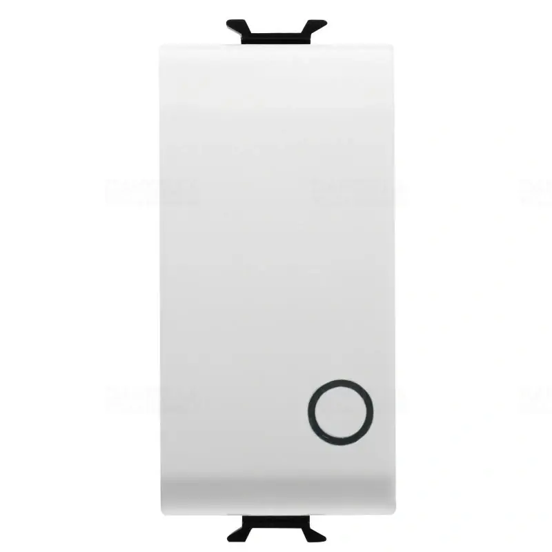 Legjobb ár Chorus fényes fehér Nyomógomb szimbólummal, 2P NO 16A, 1 modulos GW10134 Gewiss