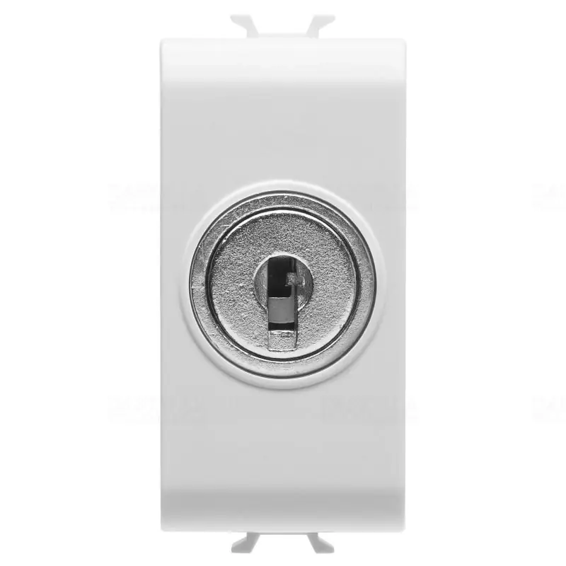 Rendeld meg most Chorus fényes fehér (106) Váltókapcsoló, kulccsal 1 modulos 10AX GW10054 Gewiss