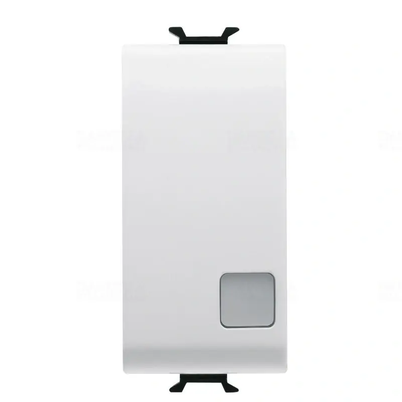 Rendeld meg most Chorus fényes fehér (102) Kétpólusú kapcsoló, jelzőfényezhető, cserélhető szimbólummal 1 modulos 16AX GW10005 Gewiss