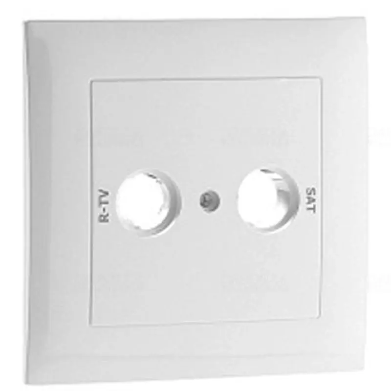 Gyors szállítás 90906_TIS Fedlap kerettel_TV-R-SAT csatlakozóhoz szürke, Elko Ep