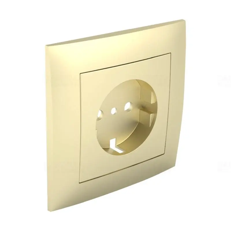 90902_TDU Fedlap kerettel Schuko csatlakozóaljzathoz arany, Elko Ep Eredeti