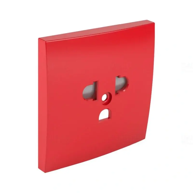 90842_TVM Fedlap csatlakozóaljzathoz, gyerekzáras EURO-USA_Típus piros, Elko Ep Prémium