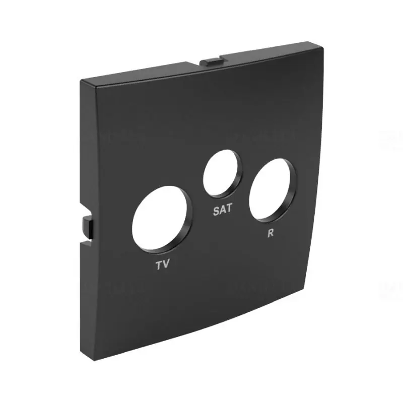 Utolsó esély 90775_TPM Fedlap R-TV-SAT aljzathoz, fekete, Elko Ep