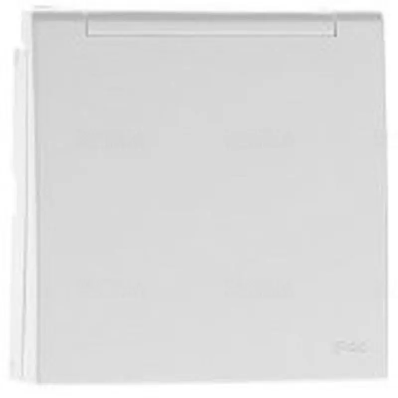 Akció 90654_TBR Csapfedeles fedlap csatlakozóaljzathoz IP44, francia típus fehér, Elko Ep