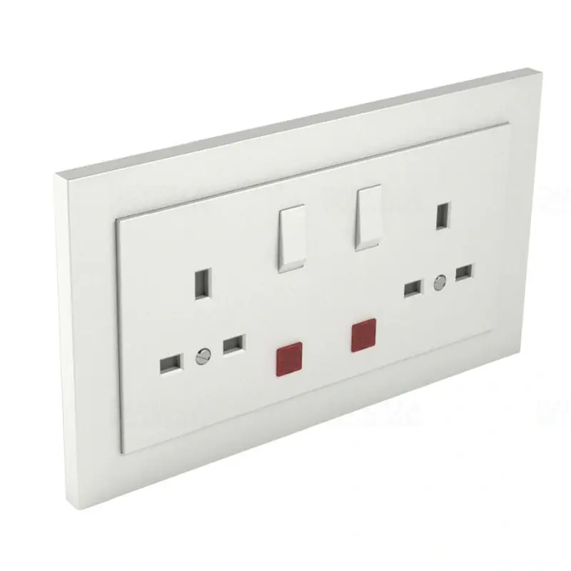 Akció 90343_CGE Komplett dupla csatlakozóaljzat visszajelzővel (brit típusú) jég, Elko Ep