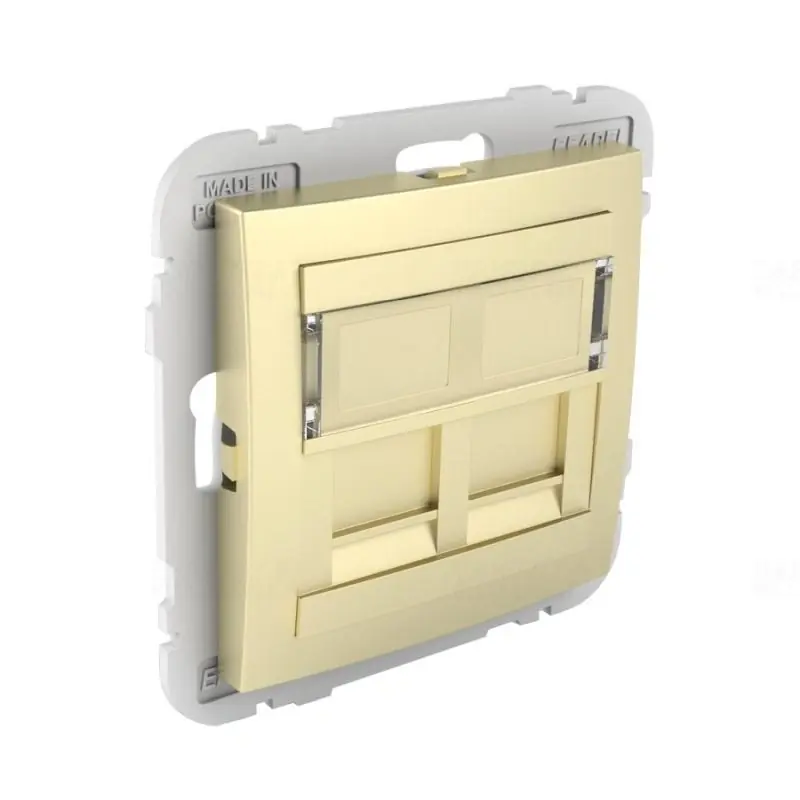 90442_SDU RJ45 dupla fedlap, arany, Elko Ep Gyors szállítás