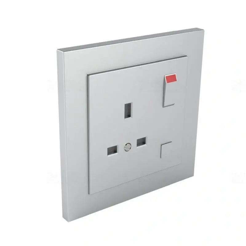 Pénzvisszafizetés 90184_CAL Komplett csatlakozóaljzat (brit típusú) alumínium, Elko Ep