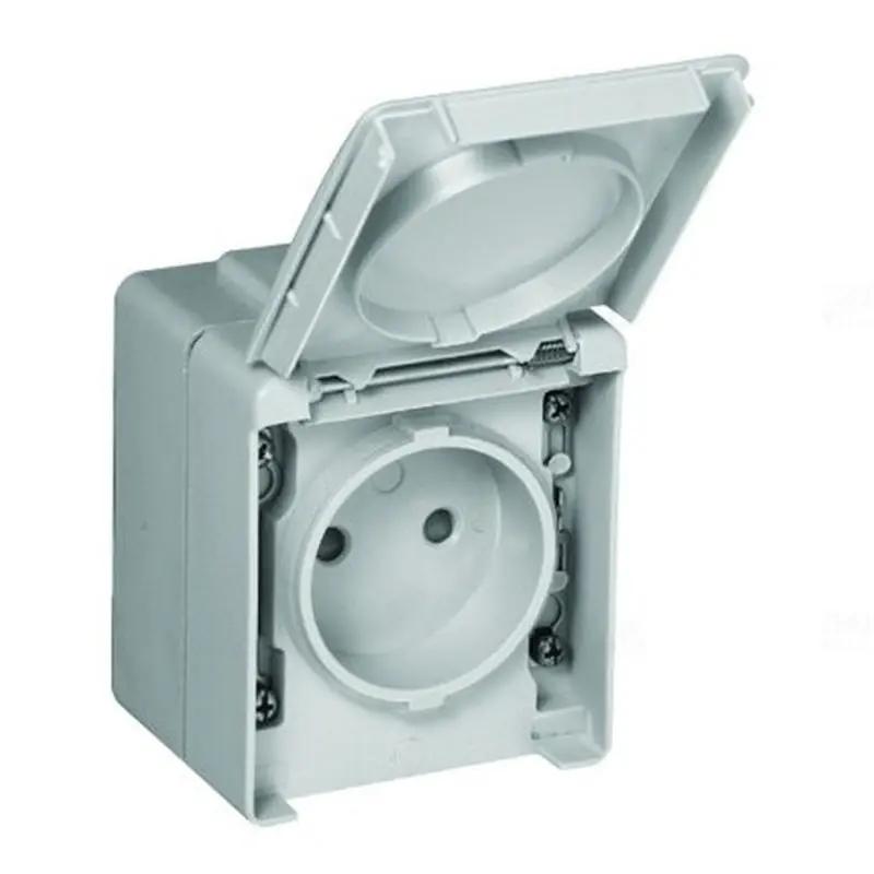 Akció 48122_CBR IP65 Dugaszoló aljzat, gyerekzáras, FÖLDELETLEN fehér, Elko Ep